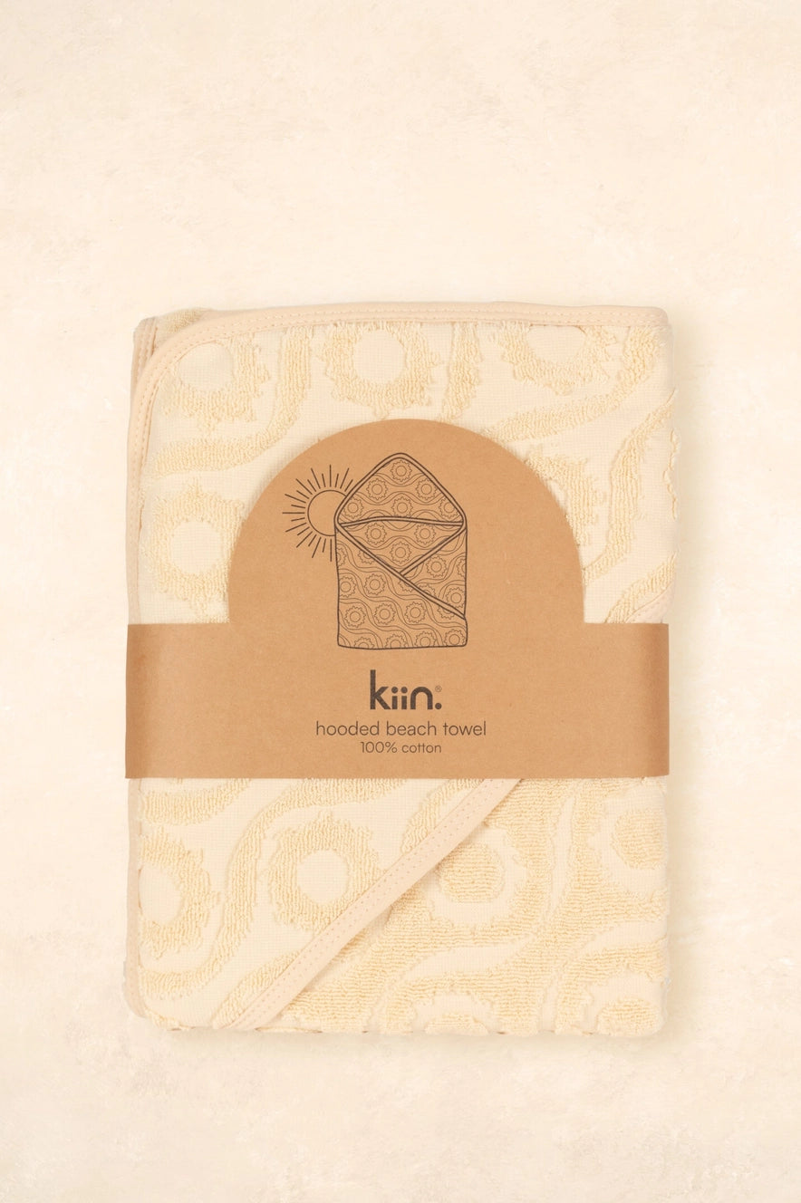 Hooded Beach Towel - Oat by Kiin Baby