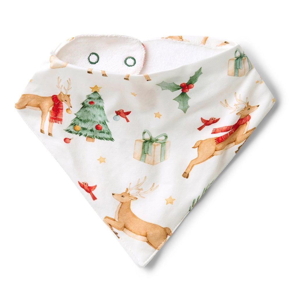 Prancer & Friends Organic Dribble Bib by Snuggle Hunny