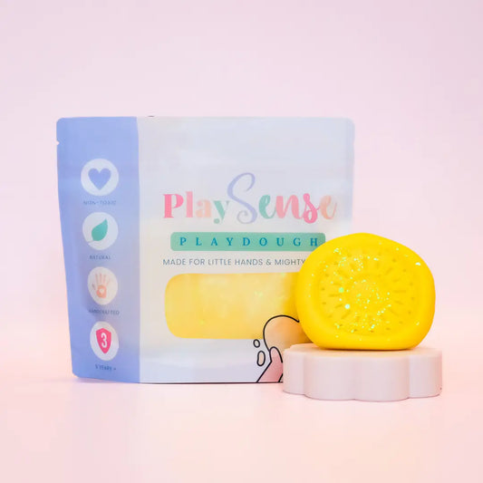 Play Sense Dough - Glitter Yellow - Banana Paddlepop Scented