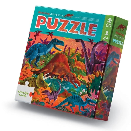 Foil Puzzle 60 Pc - Dazzling Dinos