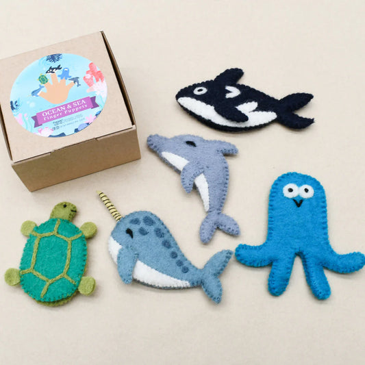 Ocean and Sea Felt Finger Puppets by Tara's Treasures
