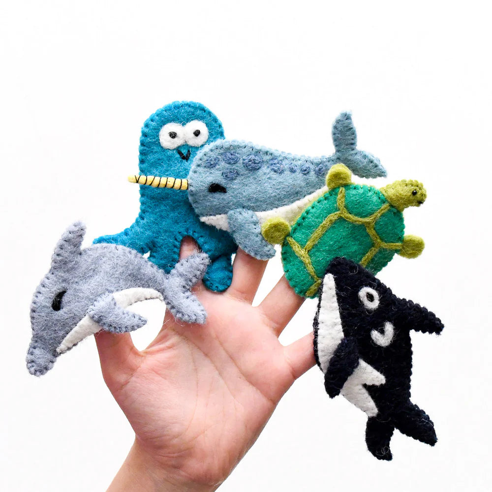 Ocean and Sea Felt Finger Puppets by Tara's Treasures