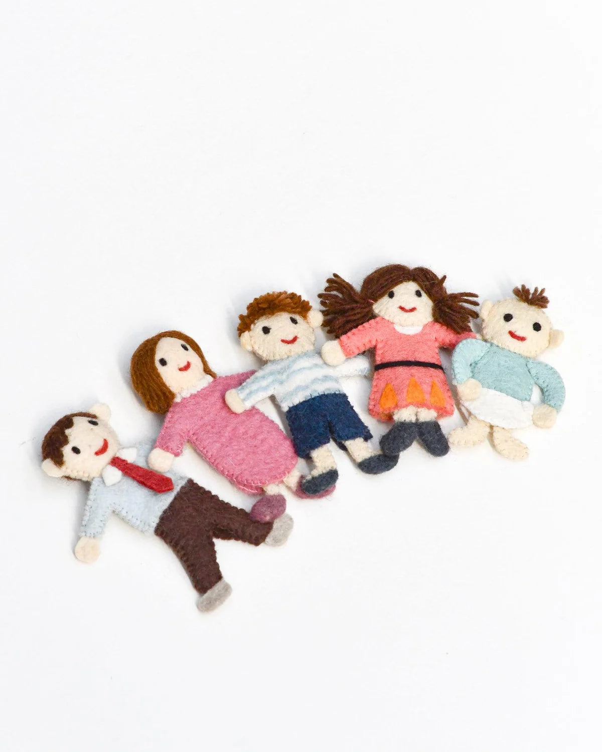 Felt Family Finger Puppet Set by Tara's Treasures