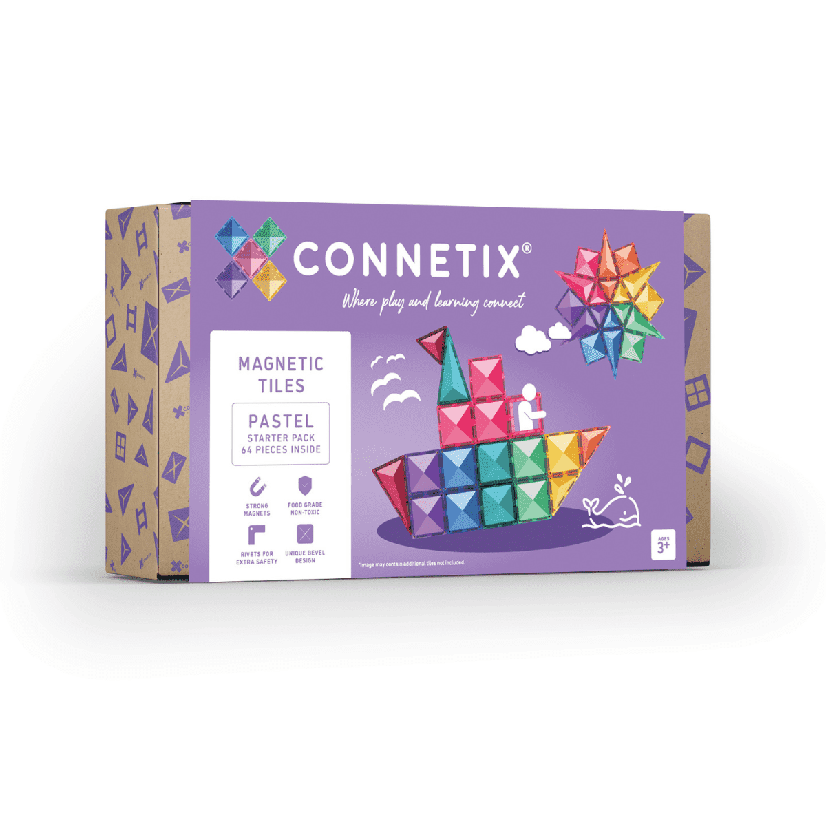 Connetix Pastel Starter Pack 64 Pieces