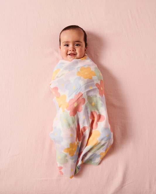 Paper Daisy Bamboo Swaddle by Kip & Co