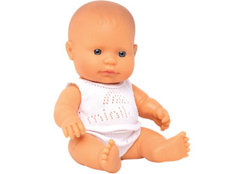 Anatomically Correct Baby Doll (Caucasian Girl) - 21cm