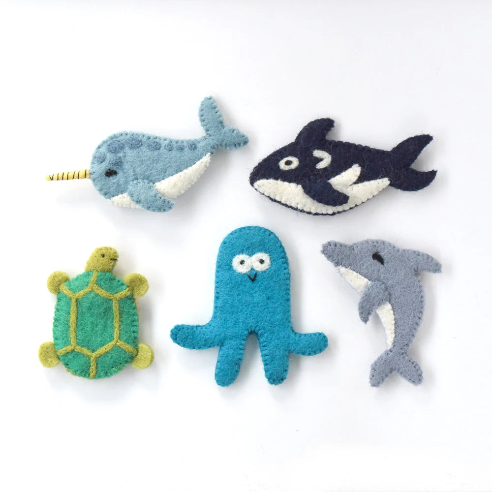 Ocean and Sea Felt Finger Puppets by Tara's Treasures