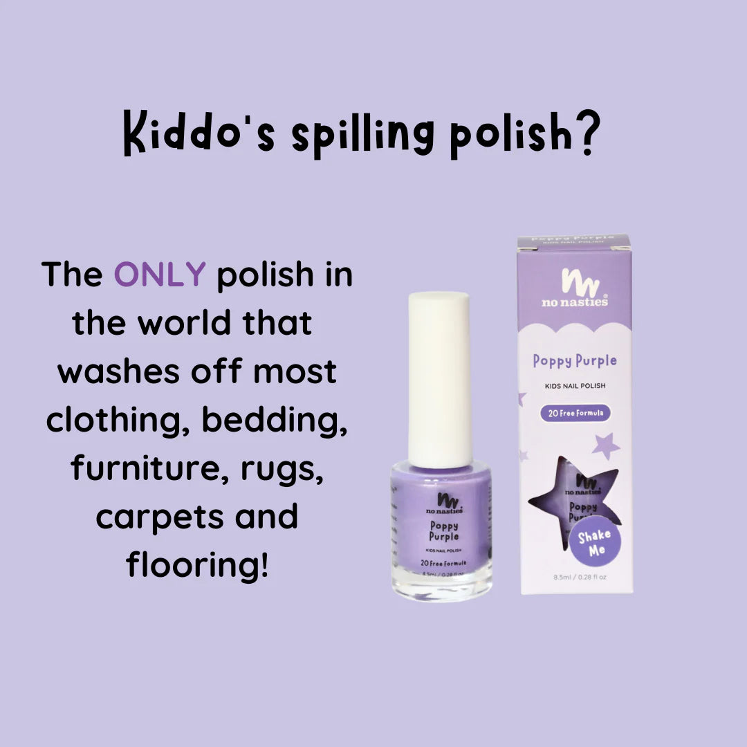 Purple Water-Based Kids Nail Polish by No Nasties