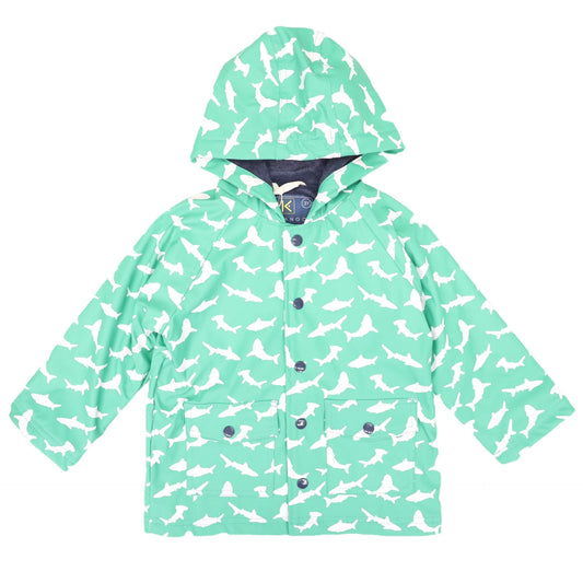 Shark Colour Change Raincoat Green