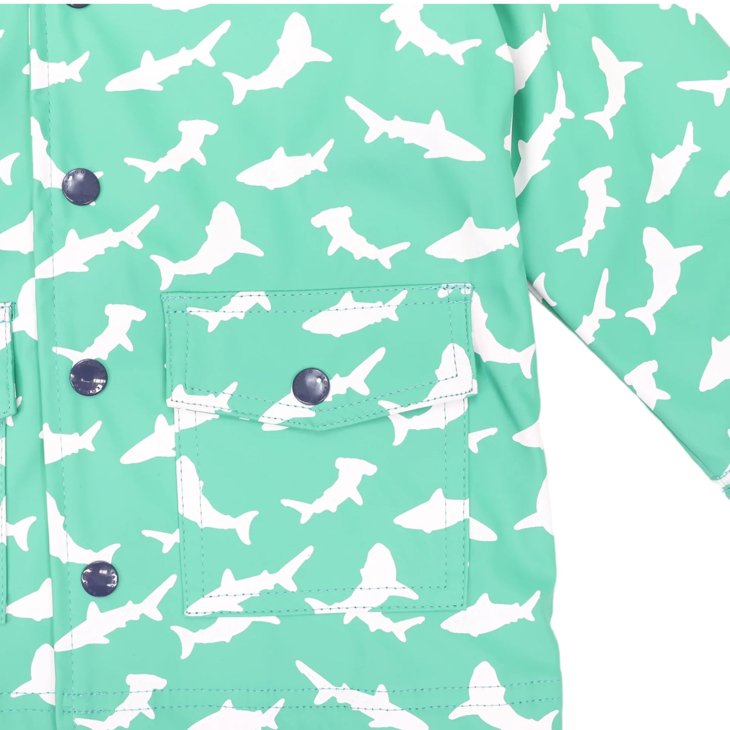 Shark Colour Change Raincoat Green