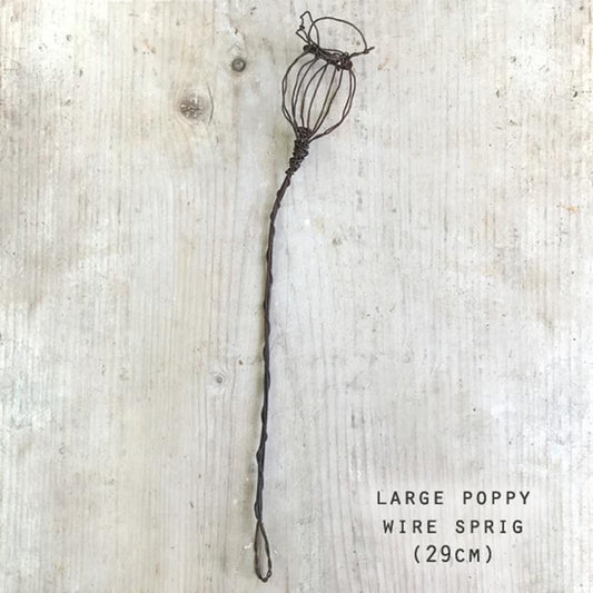 Wire Sprig - Poppy (Large)