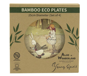 Alice in Wonderland Bamboo Plates (Set of 4)
