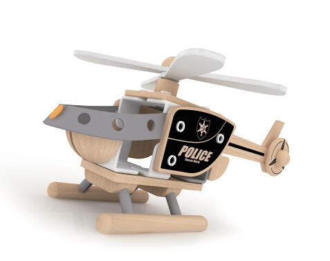 Wooden Police Helicopter by Classic World