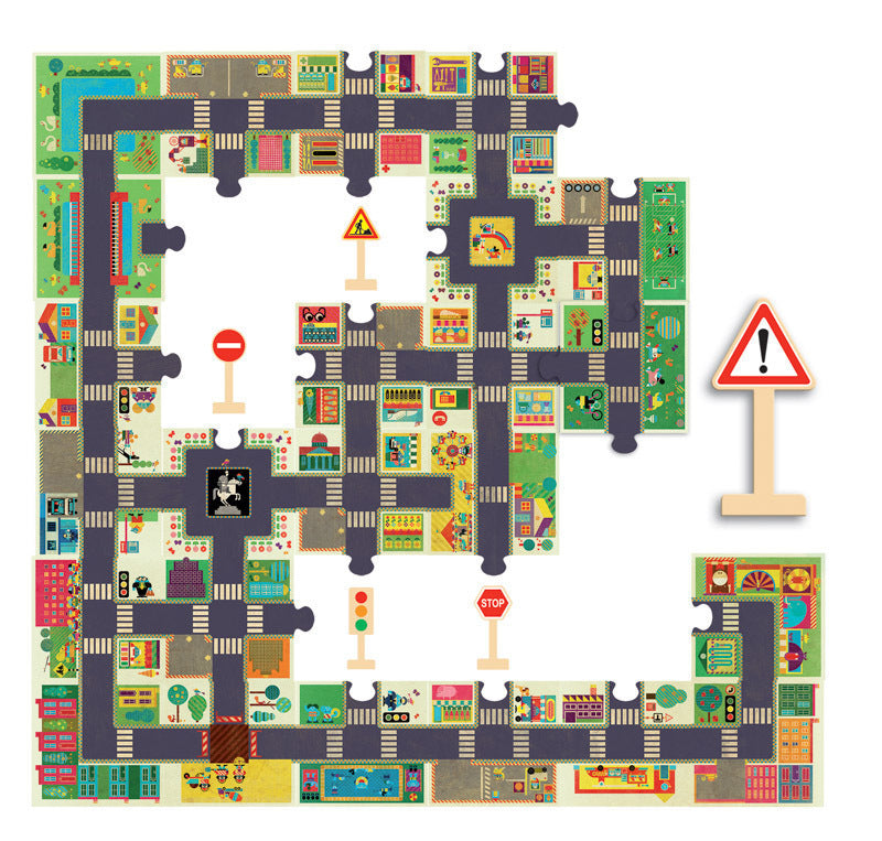 City Road 24 Piece Giant Pop To Play Puzzle