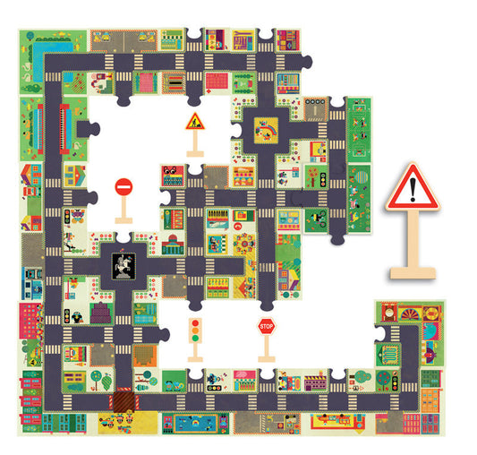 City Road 24 Piece Giant Pop To Play Puzzle