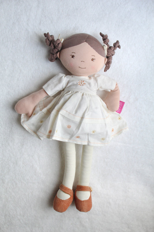 Bonikka Cecilia Linen Doll with Brown Hair