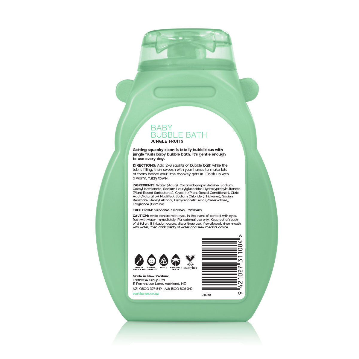 Earthwise Nourish Baby Bubble Bath Jungle Fruits CharlieHorseToys