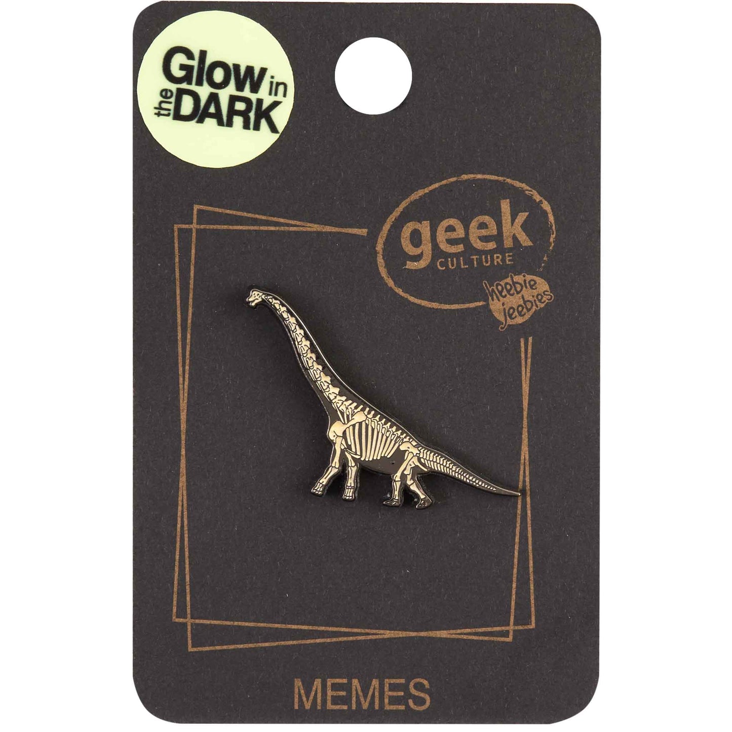 Enamel Pin Dinosaur Skeleton Glow Brachiosaurus