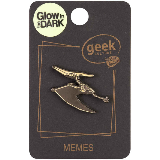 Enamel Pin Dinosaur Skeleton Glow Pteranodon