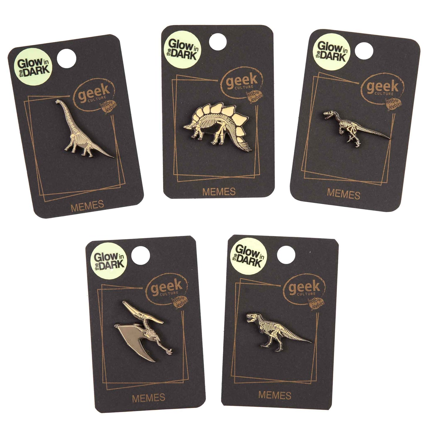 Enamel Pin Dinosaur Skeleton Glow Brachiosaurus