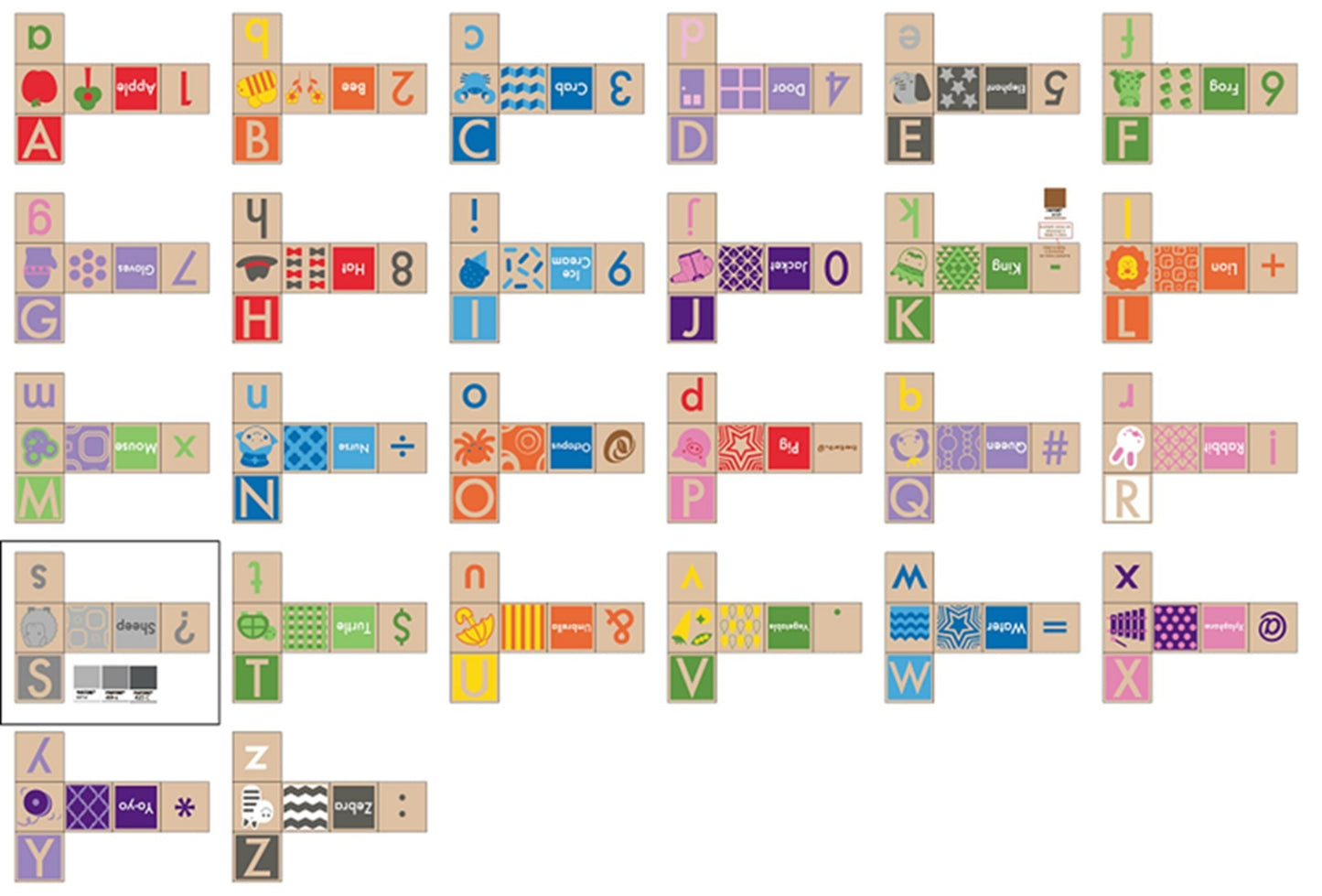 EverEarth Wooden Alphabet Blocks - Twenty Six Pieces