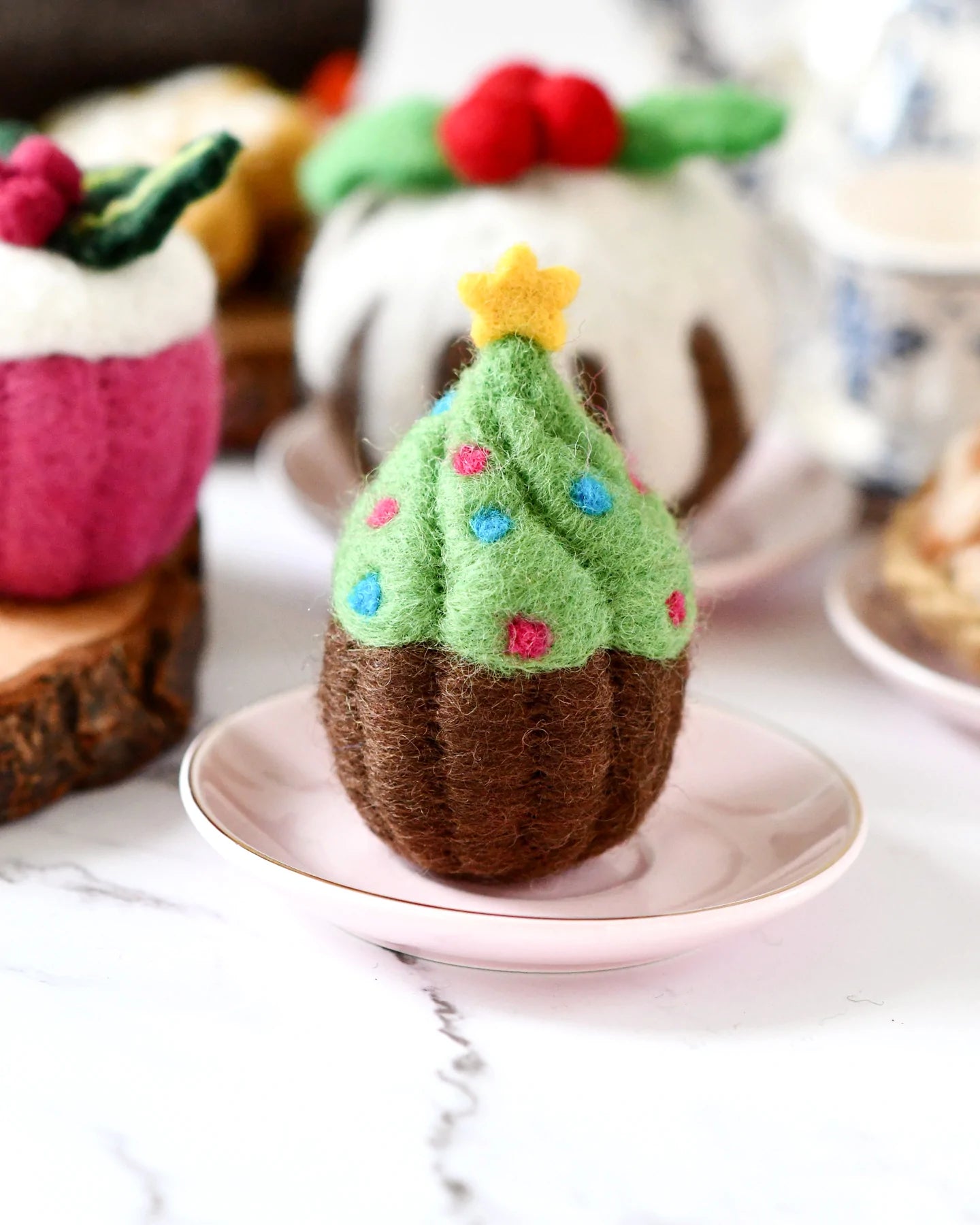 Felt Cupcake - Christmas Tree