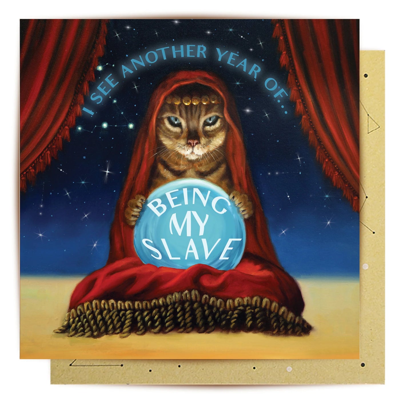 Greeting Card - Fortune Teller Cat