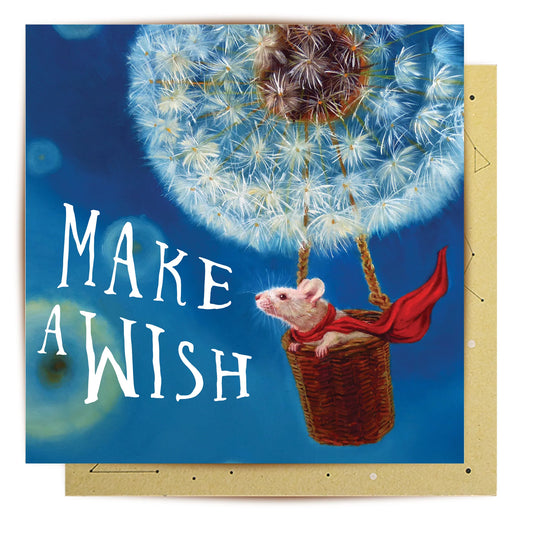 Greeting Card - Dandelion Mouse