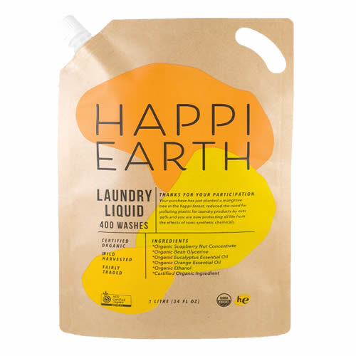 Happi Earth Laundry Liquid & Refill Pouch - 400 Wash Loads