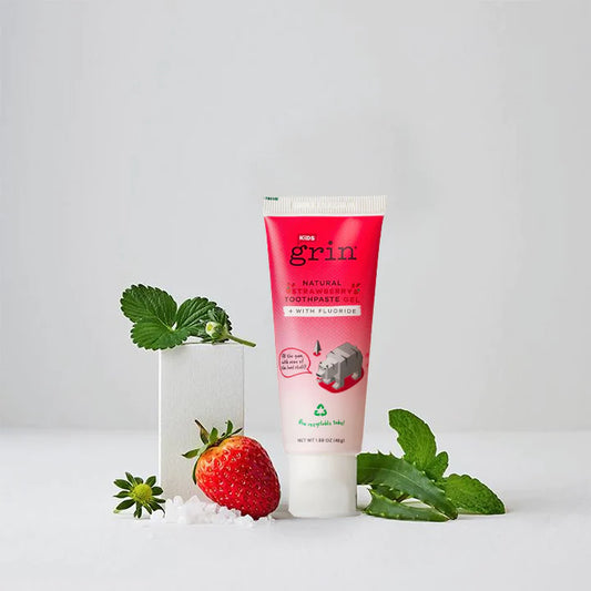 Grin Kids Strawberry with Fluoride Natural Toothpaste Gel 45g