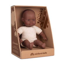 Load image into Gallery viewer, Miniland Doll - Soft Bodied with articulated head, African, 32 cm
