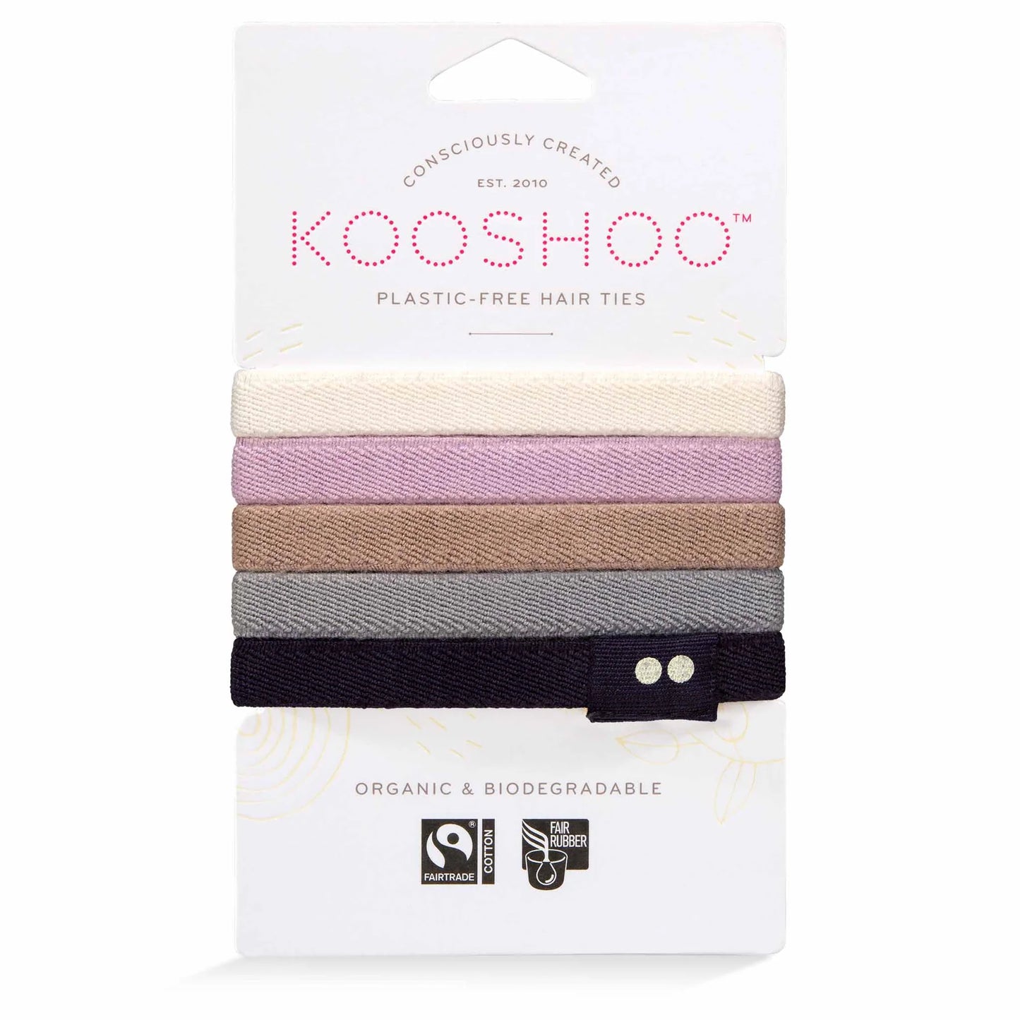 Kooshoo Certified Organic Hair Ties - Silver