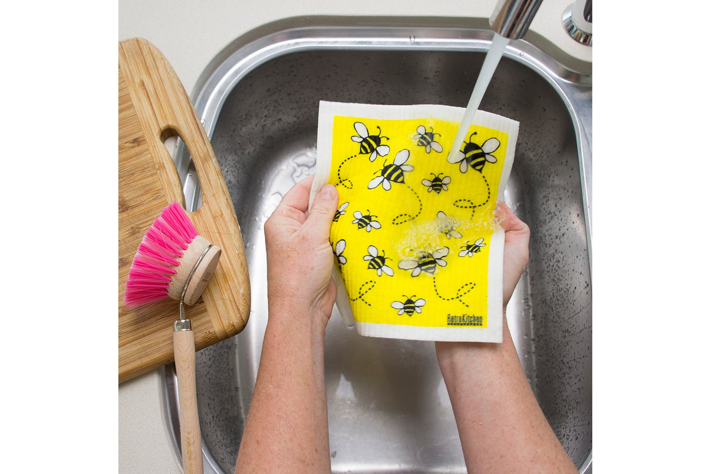Retrokitchen 100% Biodegradable Dishcloth Bees