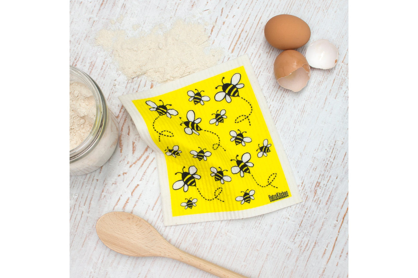 Retrokitchen 100% Biodegradable Dishcloth Bees