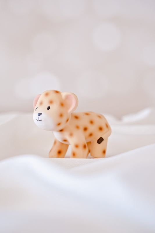 Natural Rubber Leopard Animal by Tikiri (boxed)