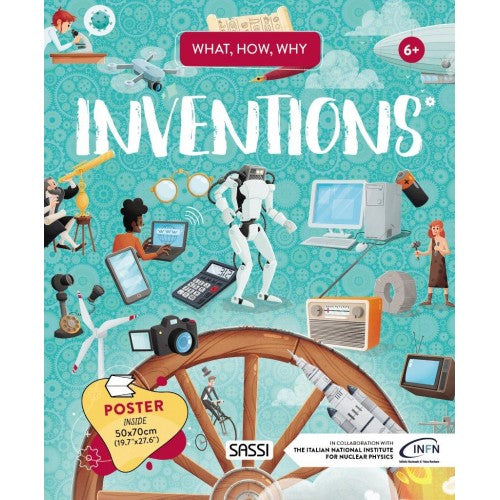 What How and Why Inventions Hard Cover Book and Poster by Sassi Books