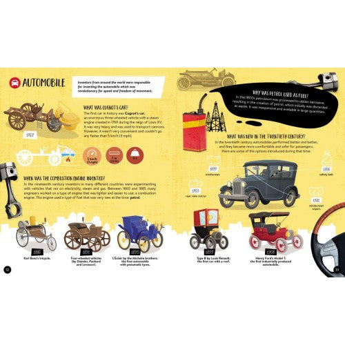 What How and Why Inventions Hard Cover Book and Poster by Sassi Books