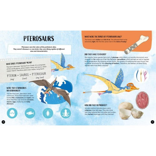 What How and Why Dinosaurs Hard Cover Book and Poster by Sassi Books