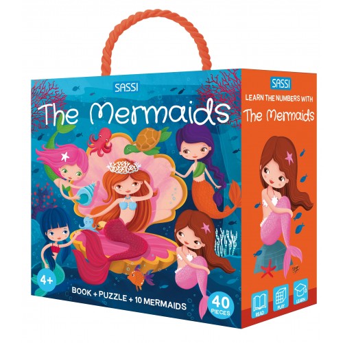 Sassi 3D Puzzle and Book Set - Learn Numbers Mermaids
