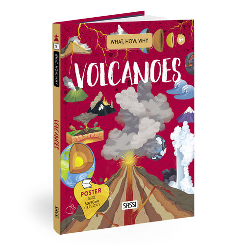 Sassi What How and Why Volcanoes Book and Poster