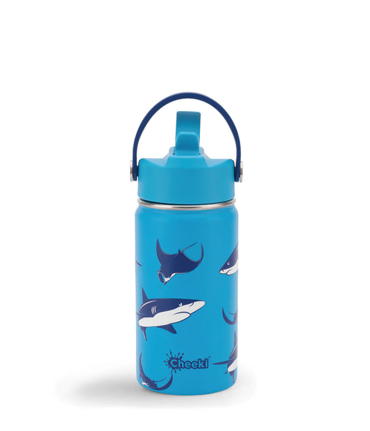 Kids 400ml Insulated Bottle by Cheeki - Sharks