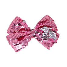 Load image into Gallery viewer, Sparkle Princess Reversible Sequin Hair Bow by Pink Poppy
