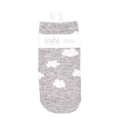 Toshi Organic Baby Socks Jacquard Clouds
