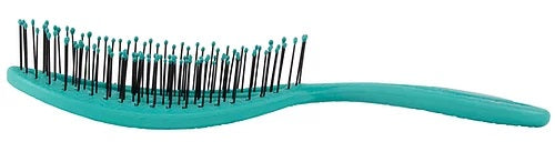 BIO-FLEX Swirl Teal Swirl Shape Hairbrush with Plant Based Handle