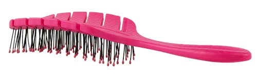 BIO-FLEX Detangler Pink Leaf Shape Hairbrush with Plant Based Handle