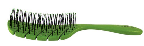 BIO-FLEX Detangler Green Leaf Shape Hairbrush with Plant Based Handle