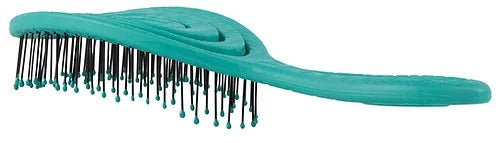BIO-FLEX Swirl Teal Swirl Shape Hairbrush with Plant Based Handle