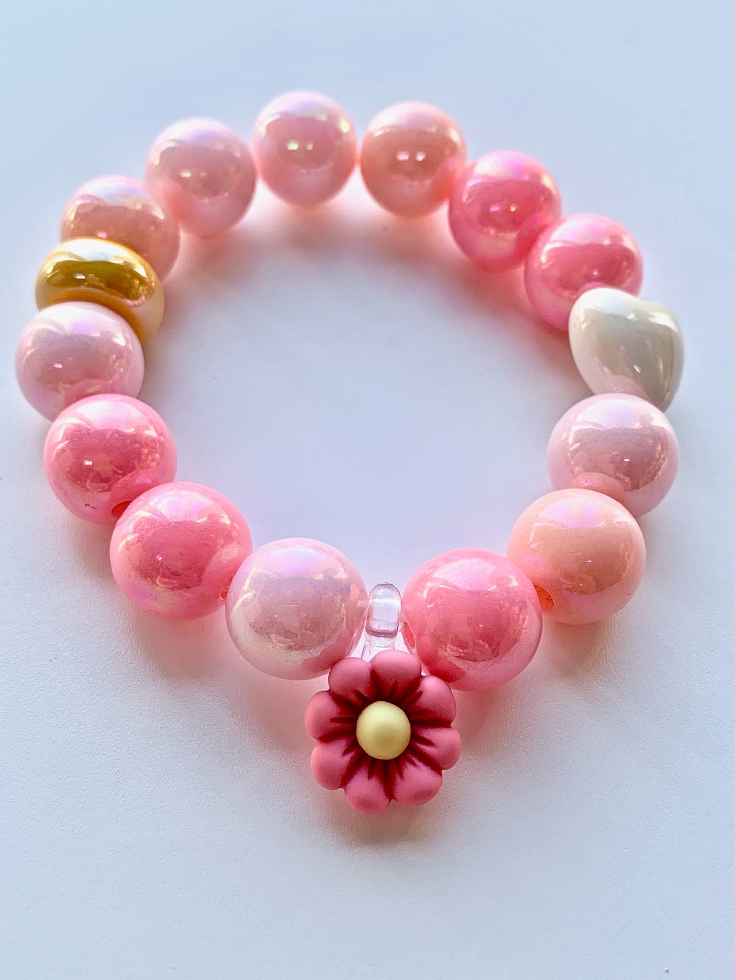 Pink Daisy Flower Bracelet by Red Bobble